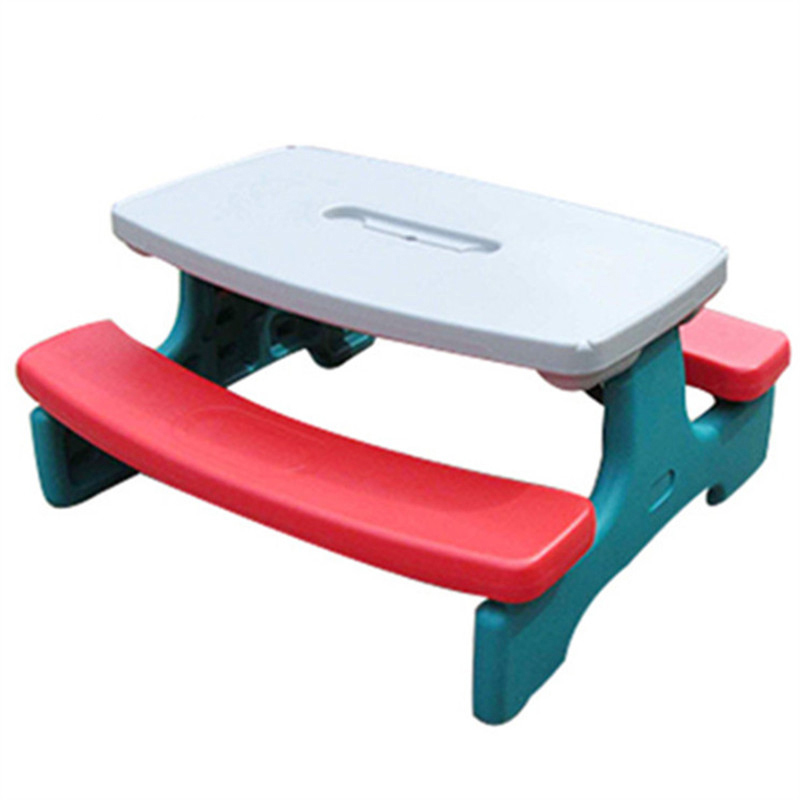 Children ergonomic desk indoor plastic furniture set kids activity table and chairs 