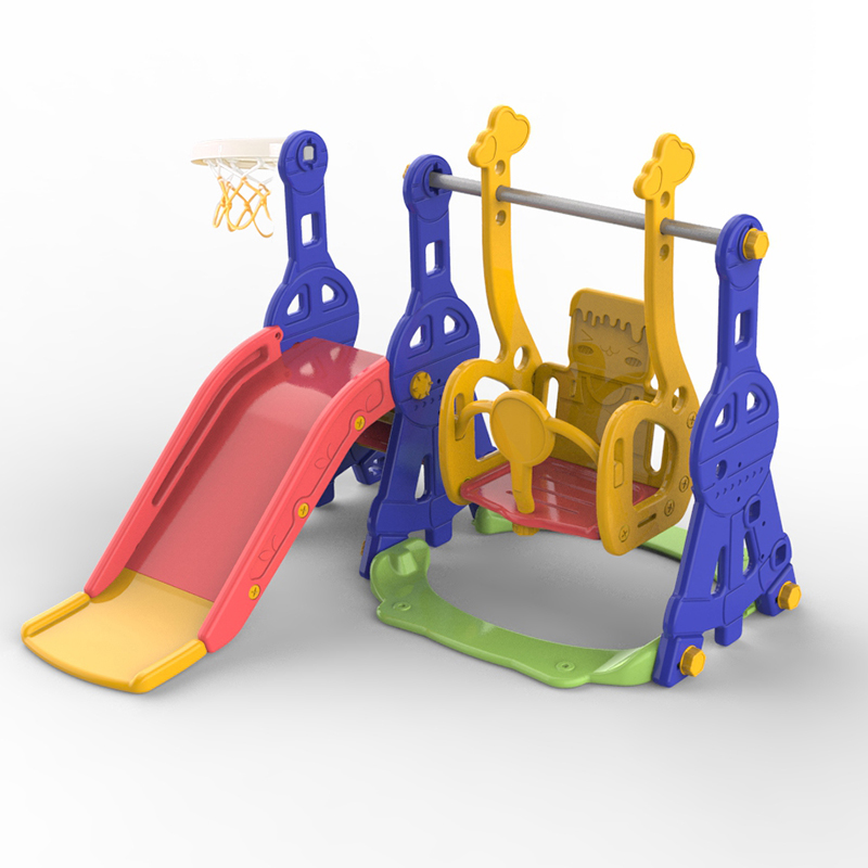 Cheap indoor plastic playground set kids slide and swing for sale 
