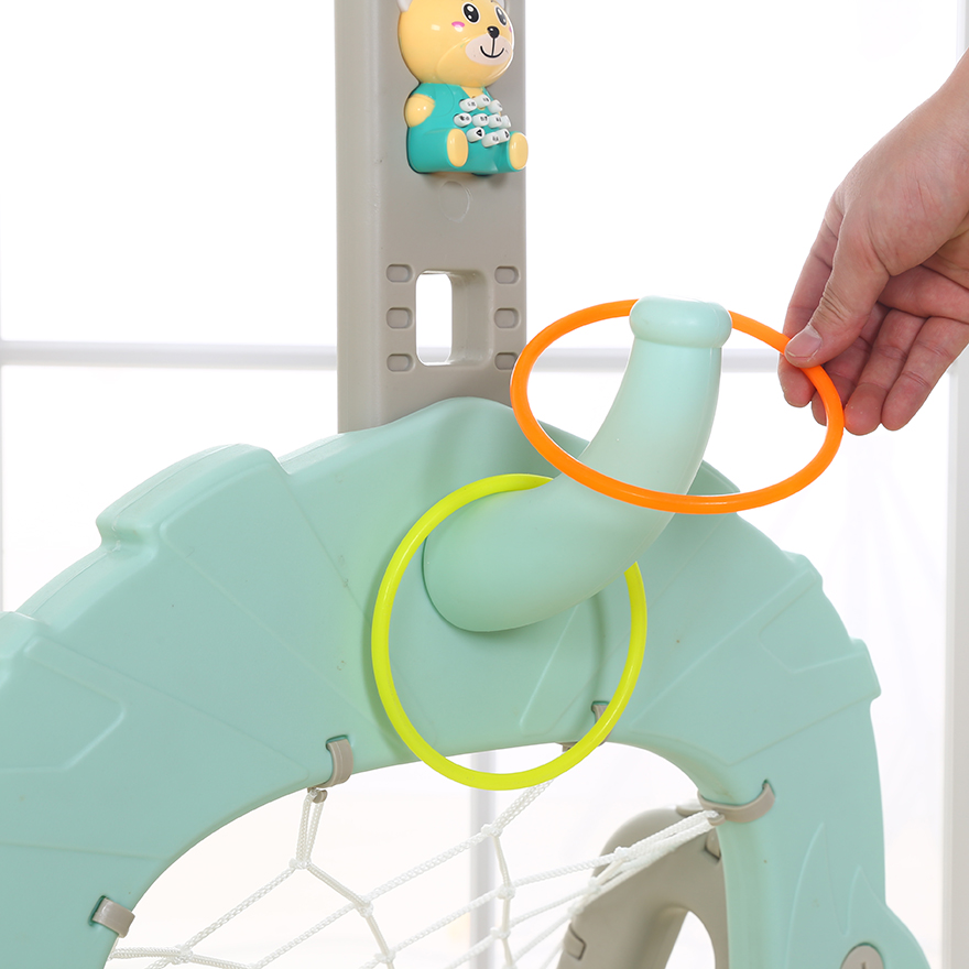 Height adjustable high quality plastic indoor kids toy basketball hoop and stand 