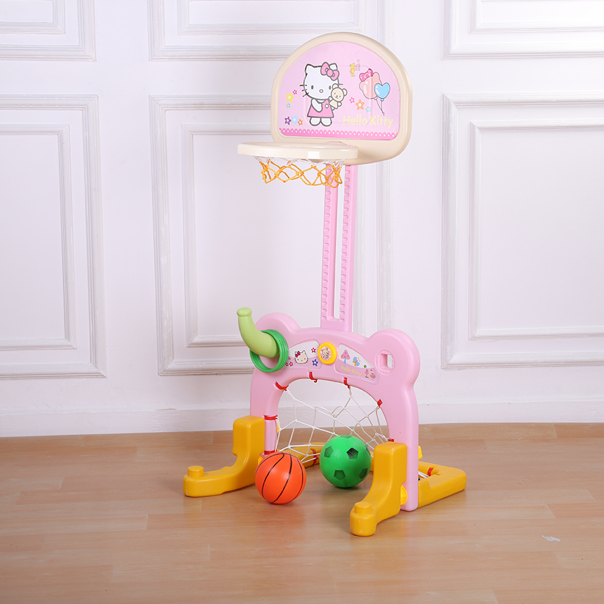Kid movable adjustable portable basketball stand for training