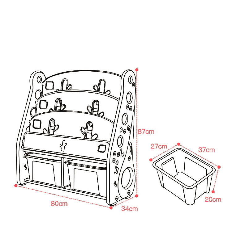 Organizer toy shelf kids large plastic toy box storage bins