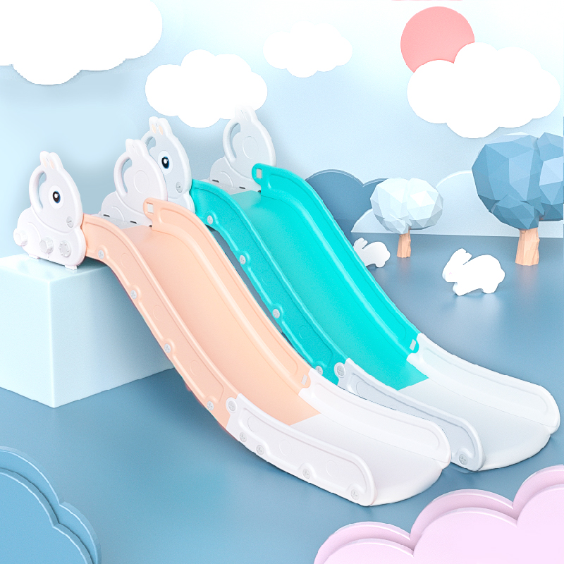 Non-toxic and safe green indoor kid plastic small slide toys for sale 