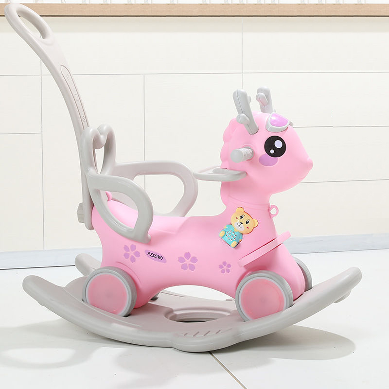 High quality deer rocking horse baby ride on animal play toy for playground