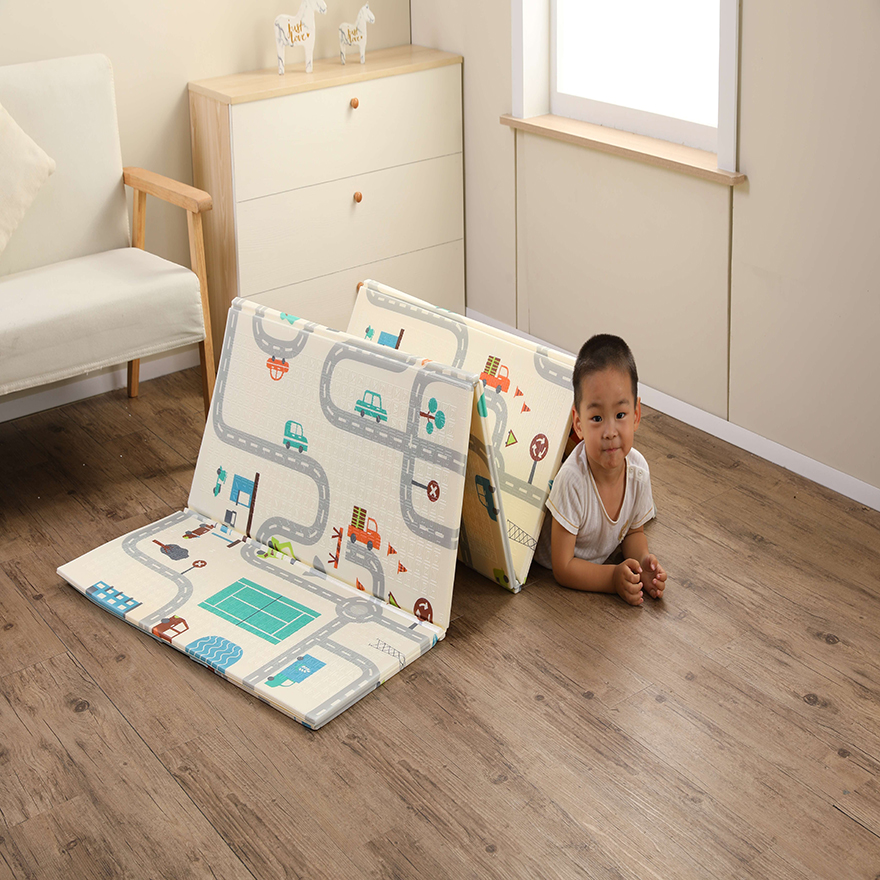 Doubleside play carpet baby crawling mat foldable baby puzzle playmat