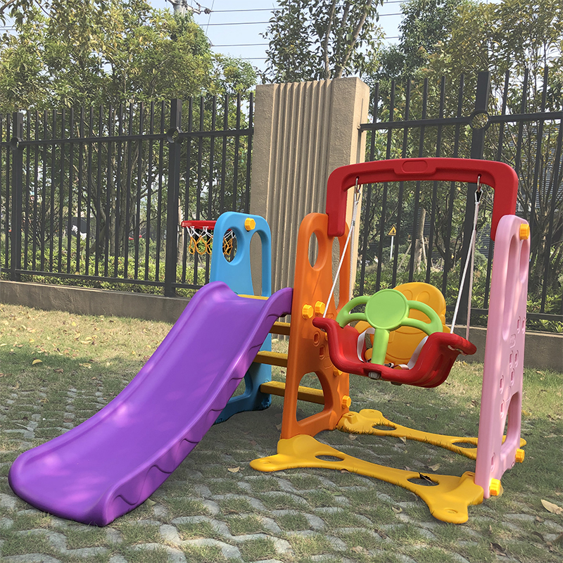 Baby outside playground toy plastic indoor kids slide and swing